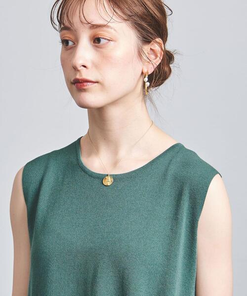 UNITED ARROWS(ユナイテッドアローズ)の「UBC C/PE イレギュラーペプラム ノースリーブ ニット†◆(ニット/セーター・レディース・グレー/ケリー・FREE)」の3枚目の写真