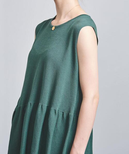 UNITED ARROWS(ユナイテッドアローズ)の「UBC C/PE イレギュラーペプラム ノースリーブ ニット†◆(ニット/セーター・レディース・グレー/ケリー・FREE)」の6枚目の写真