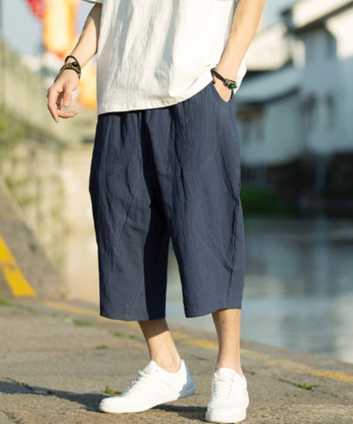 KOR（ケーオーアール）の「リラックス７分丈パンツ（その他パンツ・メンズ・ホワイト/ブラック/ネイビー/ブルー/ワインレッド・M/L/XL）」の3枚目の写真