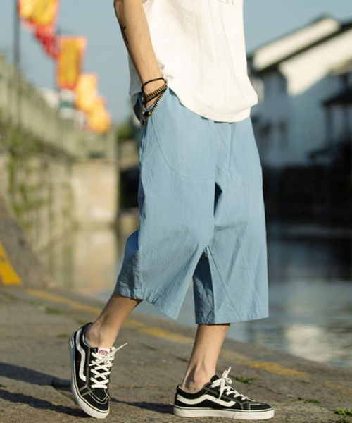 KOR（ケーオーアール）の「リラックス７分丈パンツ（その他パンツ・メンズ・ホワイト/ブラック/ネイビー/ブルー/ワインレッド・M/L/XL）」の4枚目の写真