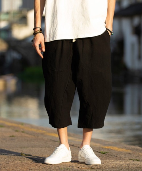 KOR（ケーオーアール）の「リラックス７分丈パンツ（その他パンツ・メンズ・ホワイト/ブラック/ネイビー/ブルー/ワインレッド・M/L/XL）」の2枚目の写真