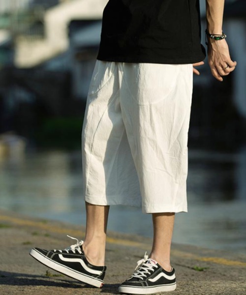 KOR（ケーオーアール）の「リラックス７分丈パンツ（その他パンツ・メンズ・ホワイト/ブラック/ネイビー/ブルー/ワインレッド・M/L/XL）」の21枚目の写真