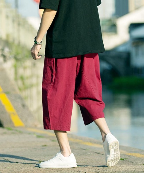 KOR（ケーオーアール）の「リラックス７分丈パンツ（その他パンツ・メンズ・ホワイト/ブラック/ネイビー/ブルー/ワインレッド・M/L/XL）」の11枚目の写真