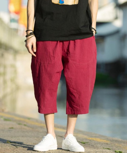 KOR（ケーオーアール）の「リラックス７分丈パンツ（その他パンツ・メンズ・ホワイト/ブラック/ネイビー/ブルー/ワインレッド・M/L/XL）」の20枚目の写真