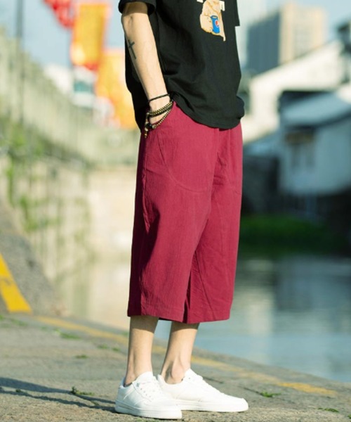 KOR（ケーオーアール）の「リラックス７分丈パンツ（その他パンツ・メンズ・ホワイト/ブラック/ネイビー/ブルー/ワインレッド・M/L/XL）」の16枚目の写真