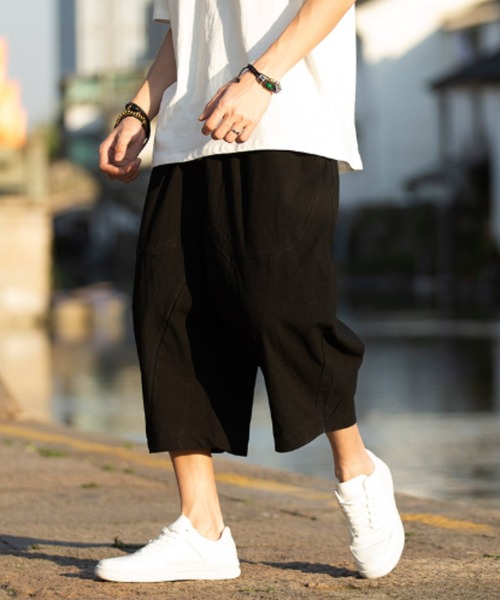 KOR（ケーオーアール）の「リラックス７分丈パンツ（その他パンツ・メンズ・ホワイト/ブラック/ネイビー/ブルー/ワインレッド・M/L/XL）」の14枚目の写真