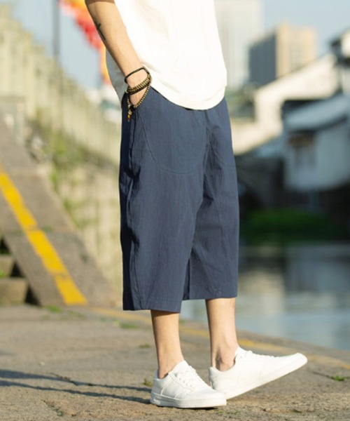 KOR（ケーオーアール）の「リラックス７分丈パンツ（その他パンツ・メンズ・ホワイト/ブラック/ネイビー/ブルー/ワインレッド・M/L/XL）」の19枚目の写真