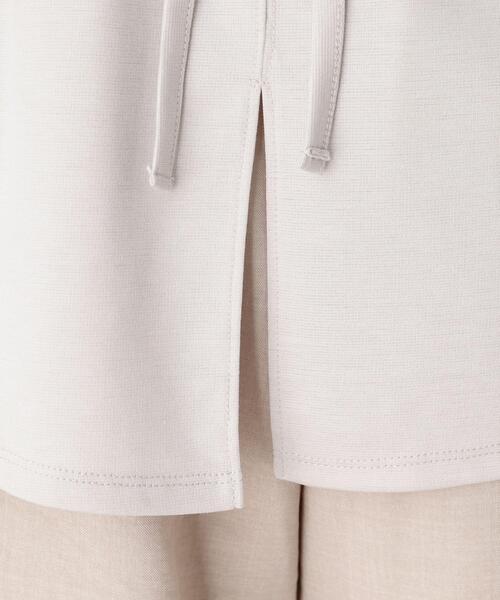 pink adobe(ピンクアドベ)の「◆【M-3L】【洗える/抗菌防臭/UVケア】前後2WAYリボンTシャツ(Tシャツ/カットソー・レディース・ライトグレー/ブラック/レモンイエロー/パープル系4/アイボリー系2・38/40/42/44)」の14枚目の写真