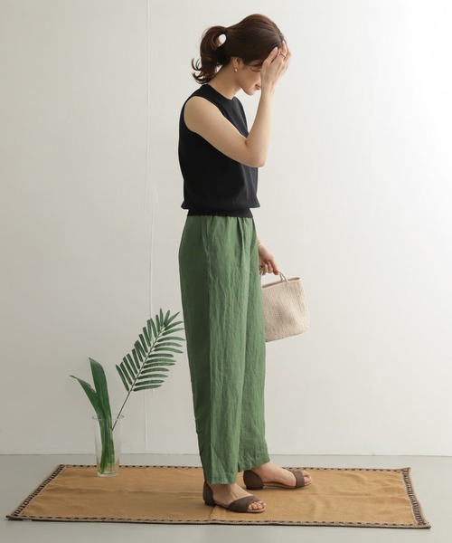 URBAN RESEARCH DOORS（アーバンリサーチドアーズ）の「ハイツイストコットンノースリーブニット（ニット/セーター・レディース・ブラック/ベージュ/ブルー/グリーン系その他・ONE）」の11枚目の写真