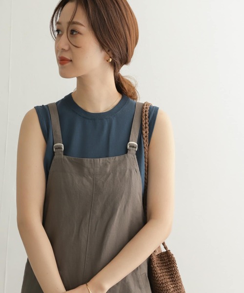 URBAN RESEARCH DOORS（アーバンリサーチドアーズ）の「ハイツイストコットンノースリーブニット（ニット/セーター・レディース・ブラック/ベージュ/ブルー/グリーン系その他・ONE）」の16枚目の写真