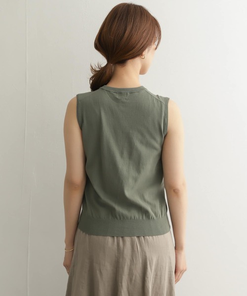 URBAN RESEARCH DOORS（アーバンリサーチドアーズ）の「ハイツイストコットンノースリーブニット（ニット/セーター・レディース・ブラック/ベージュ/ブルー/グリーン系その他・ONE）」の21枚目の写真