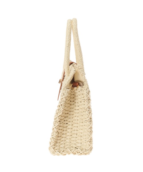 Edit Sheen（エディットシーン）の「2wayスクエアペーパーバッグ（かごバッグ・レディース・アイボリー/ベージュ・FREE）」の7枚目の写真