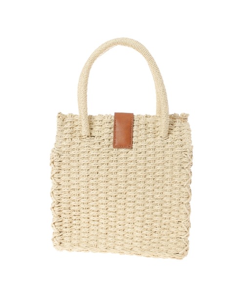 Edit Sheen（エディットシーン）の「2wayスクエアペーパーバッグ（かごバッグ・レディース・アイボリー/ベージュ・FREE）」の5枚目の写真