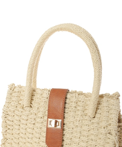 Edit Sheen（エディットシーン）の「2wayスクエアペーパーバッグ（かごバッグ・レディース・アイボリー/ベージュ・FREE）」の6枚目の写真