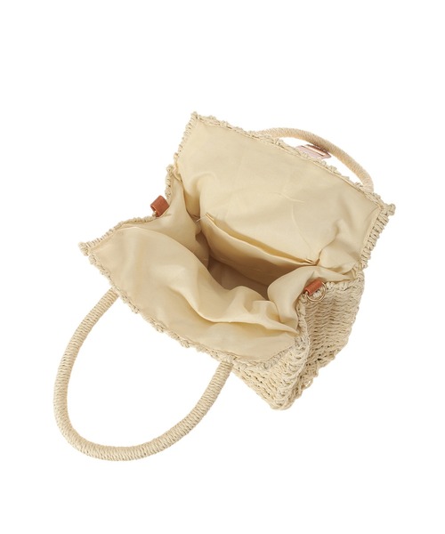 Edit Sheen（エディットシーン）の「2wayスクエアペーパーバッグ（かごバッグ・レディース・アイボリー/ベージュ・FREE）」の3枚目の写真