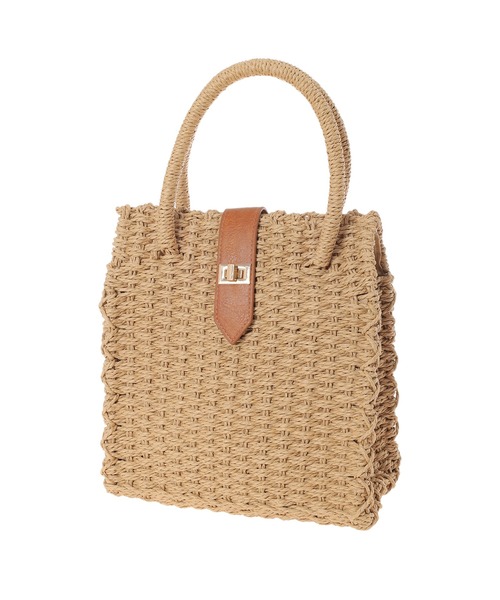 Edit Sheen（エディットシーン）の「2wayスクエアペーパーバッグ（かごバッグ・レディース・アイボリー/ベージュ・FREE）」の9枚目の写真