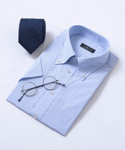 ARVENSIS THE CLASSIC/LADE ASTON】クールビズ 半袖シャツ 形態安定/防