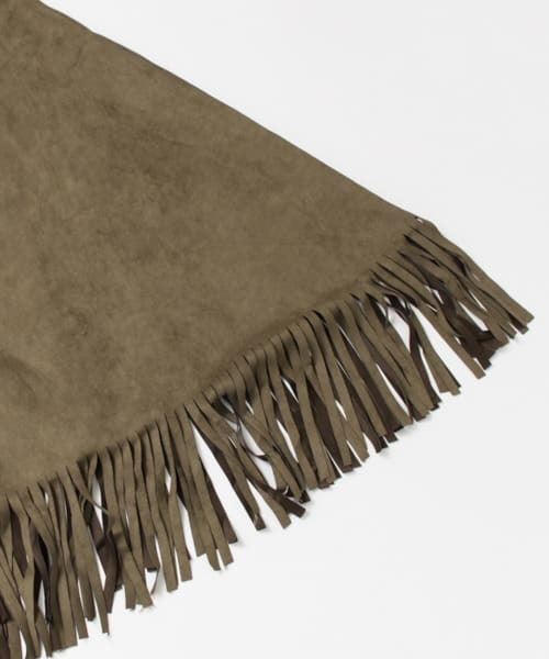 SENSE OF PLACE by URBAN RESEARCH（センスオブプレイスバイアーバンリサーチ）の「CFO スエードフリンジポンチョ∴（ポンチョ・レディース・ブラウン・FREE）」の10枚目の写真