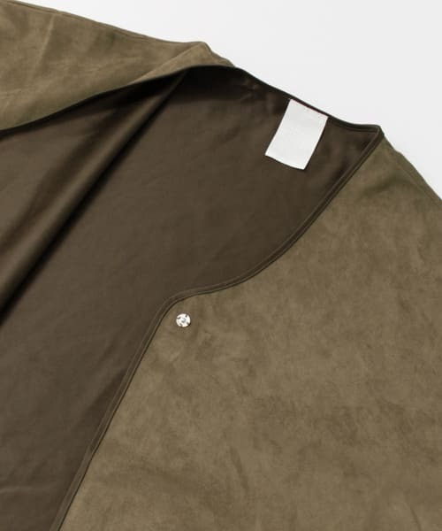 SENSE OF PLACE by URBAN RESEARCH（センスオブプレイスバイアーバンリサーチ）の「CFO スエードフリンジポンチョ∴（ポンチョ・レディース・ブラウン・FREE）」の2枚目の写真