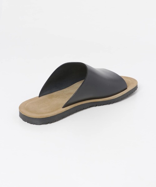 CORSO ROMA，9（コルソローマ）の「【別注】CORSO ROMA, 9　ワイドレザー × スウェードサンダル（サンダル・メンズ・ライトブラウン/ブラック・40/41/42）」の8枚目の写真