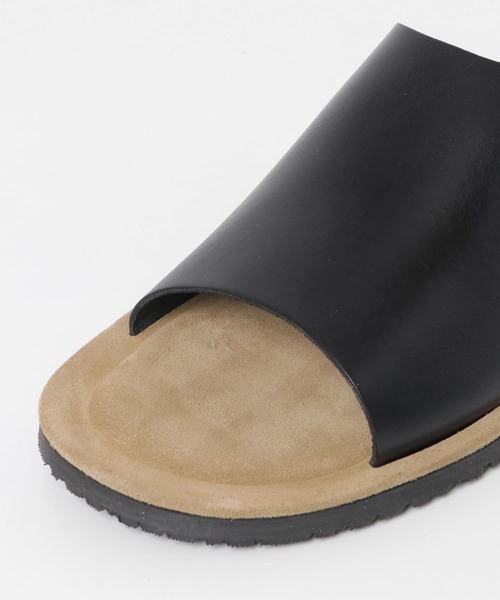 CORSO ROMA，9（コルソローマ）の「【別注】CORSO ROMA, 9　ワイドレザー × スウェードサンダル（サンダル・メンズ・ライトブラウン/ブラック・40/41/42）」の10枚目の写真