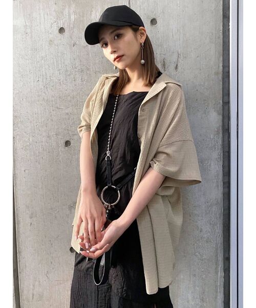 EMODA（エモダ）の「シャーリングラフシャツ（シャツ/ブラウス・レディース・ブラック/ブルー/ベージュ/その他・FREE）」の13枚目の写真