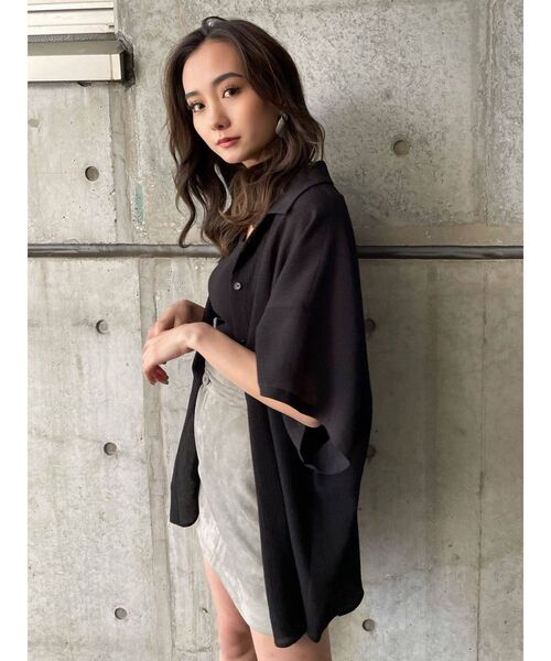 EMODA（エモダ）の「シャーリングラフシャツ（シャツ/ブラウス・レディース・ブラック/ブルー/ベージュ/その他・FREE）」の21枚目の写真