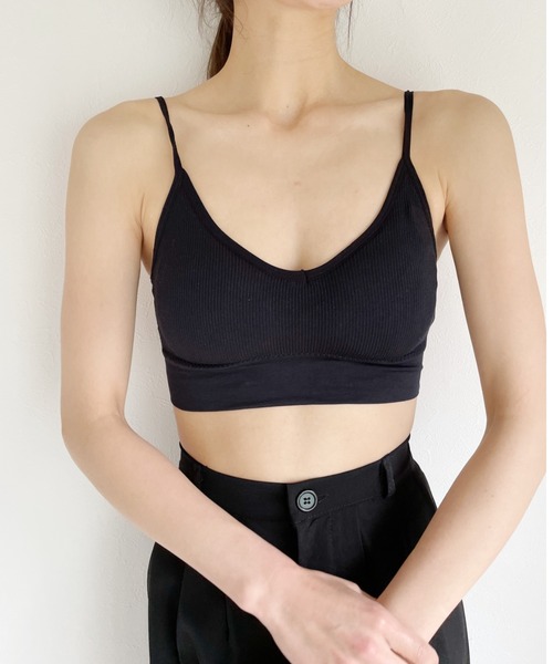 Alite cloth（アリーテクロス）の「バッククロスカップ付きブラトップキャミソール（キャミソール・レディース・ホワイト/ブラック/ベージュ・FREE）」の4枚目の写真