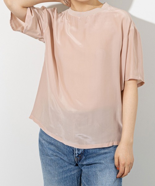 ウィムガゼット サテンTEEブラウス ベージュ Whim Gazette（ウィム