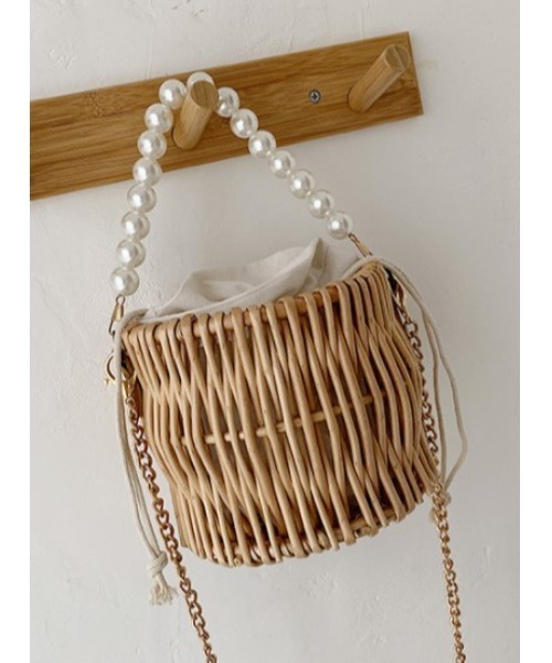 LAC-VERT（ラック・ヴェール）の「パール2WAYミニかごバッグ（かごバッグ・レディース・ベージュ/その他1・FREE）」の7枚目の写真