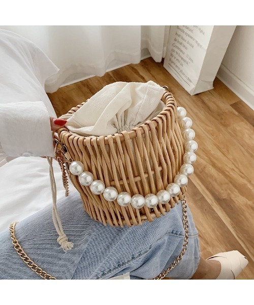 LAC-VERT（ラック・ヴェール）の「パール2WAYミニかごバッグ（かごバッグ・レディース・ベージュ/その他1・FREE）」の15枚目の写真