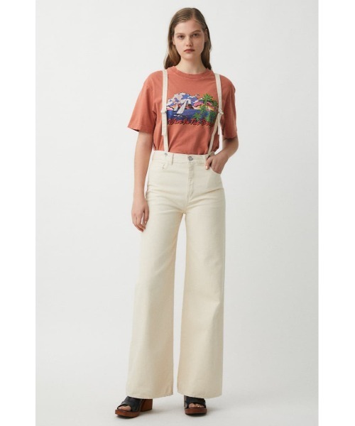 パンツ MOUSSY SUSPENDER WIDE FLARE DENIM MOUSSY（マウジー）の「SUSPENDER WIDE FLARE DENIM（デニム