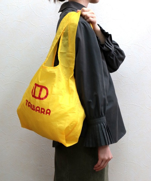 TAWARA(タワラ)の「ナイロンTAWARAエコバック M(エコバッグ/サブバッグ・レディース・ブルー/ブルーグリーン/ネイビー/ピンク/イエロー/オレンジ/グリーン/ホワイト・M)」の9枚目の写真
