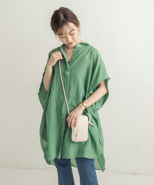 CAPRICIEUX LE'MAGE（カプリシューレマージュ）の「BOXスリーブシャツ（シャツ/ブラウス・レディース・ブラック/グレイッシュベージュ/グリーン・FREE）」の18枚目の写真