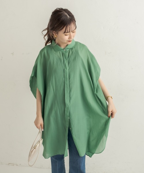 CAPRICIEUX LE'MAGE（カプリシューレマージュ）の「BOXスリーブシャツ（シャツ/ブラウス・レディース・ブラック/グレイッシュベージュ/グリーン・FREE）」の20枚目の写真