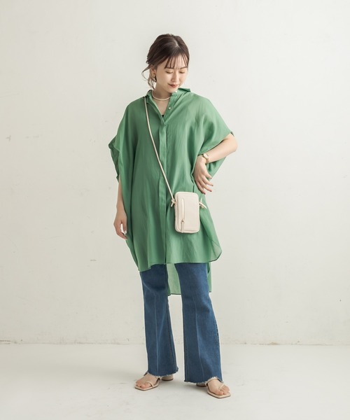 CAPRICIEUX LE'MAGE（カプリシューレマージュ）の「BOXスリーブシャツ（シャツ/ブラウス・レディース・ブラック/グレイッシュベージュ/グリーン・FREE）」の21枚目の写真