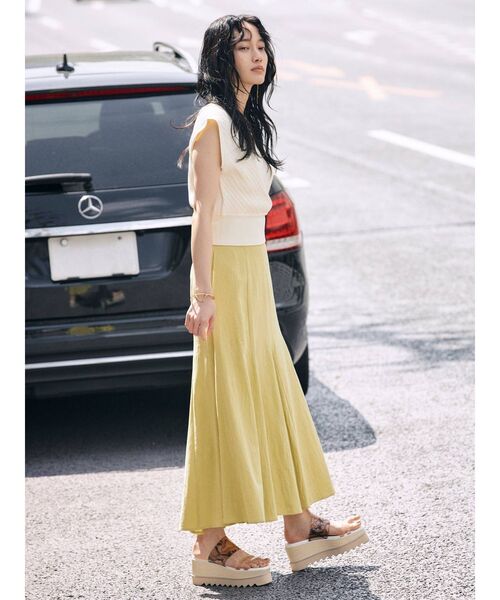 MURUA(ムルーア)の「コンパクトカシュクールニット(ニット/セーター・レディース・ブラック/ライトグリーン/アイボリー・FREE)」の14枚目の写真