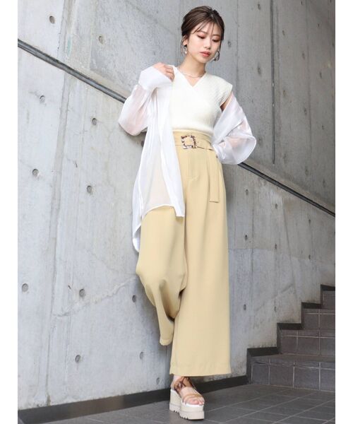 MURUA(ムルーア)の「コンパクトカシュクールニット(ニット/セーター・レディース・ブラック/ライトグリーン/アイボリー・FREE)」の22枚目の写真