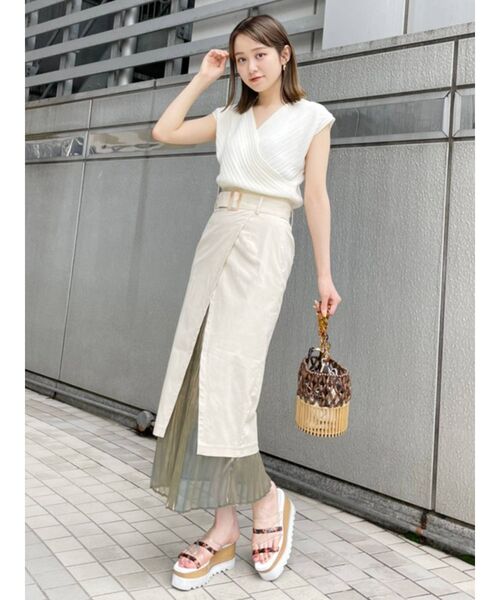 MURUA(ムルーア)の「コンパクトカシュクールニット(ニット/セーター・レディース・ブラック/ライトグリーン/アイボリー・FREE)」の19枚目の写真