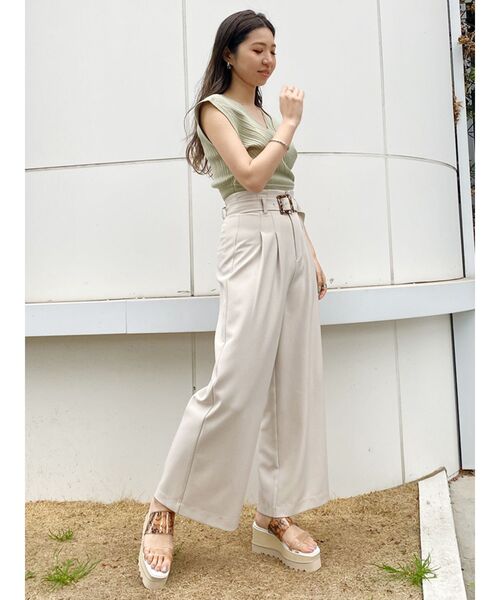 MURUA(ムルーア)の「コンパクトカシュクールニット(ニット/セーター・レディース・ブラック/ライトグリーン/アイボリー・FREE)」の20枚目の写真