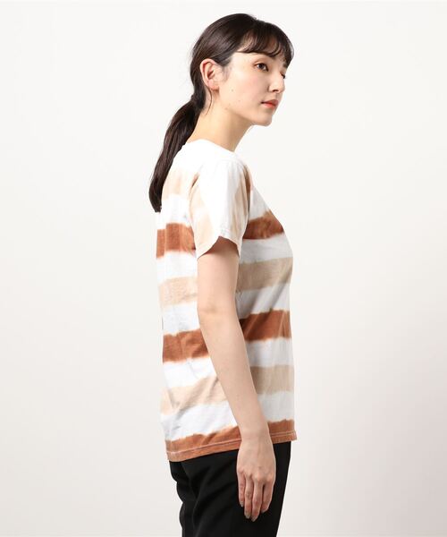 FRUIT OF THE LOOM(フルーツオブザルーム)の「BORDER DYE Tシャツ / ユニセックス / ボーダー / タイダイ(Tシャツ/カットソー・レディース・ブラック/ブラウン/オレンジ・S/M/L/XL)」の8枚目の写真