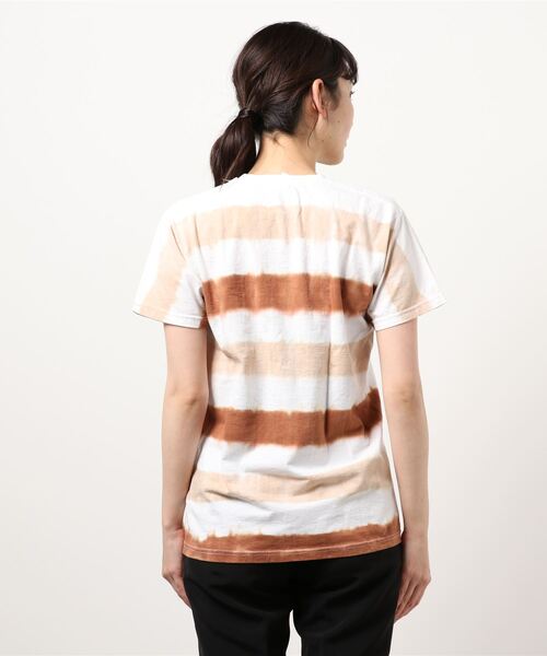 FRUIT OF THE LOOM(フルーツオブザルーム)の「BORDER DYE Tシャツ / ユニセックス / ボーダー / タイダイ(Tシャツ/カットソー・レディース・ブラック/ブラウン/オレンジ・S/M/L/XL)」の5枚目の写真
