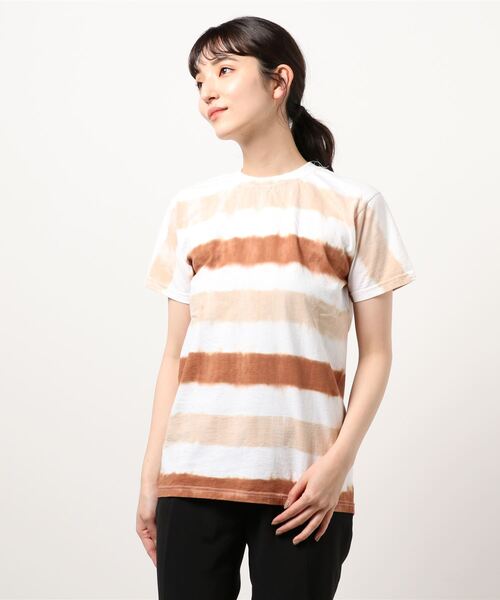 FRUIT OF THE LOOM(フルーツオブザルーム)の「BORDER DYE Tシャツ / ユニセックス / ボーダー / タイダイ(Tシャツ/カットソー・レディース・ブラック/ブラウン/オレンジ・S/M/L/XL)」の12枚目の写真
