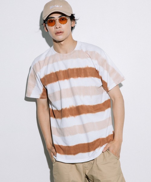 FRUIT OF THE LOOM(フルーツオブザルーム)の「BORDER DYE Tシャツ / ユニセックス / ボーダー / タイダイ(Tシャツ/カットソー・レディース・ブラック/ブラウン/オレンジ・S/M/L/XL)」の10枚目の写真