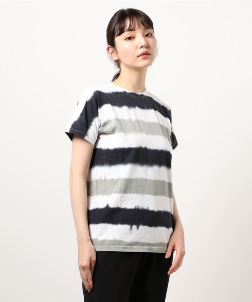 FRUIT OF THE LOOM(フルーツオブザルーム)の「BORDER DYE Tシャツ / ユニセックス / ボーダー / タイダイ(Tシャツ/カットソー・レディース・ブラック/ブラウン/オレンジ・S/M/L/XL)」の11枚目の写真