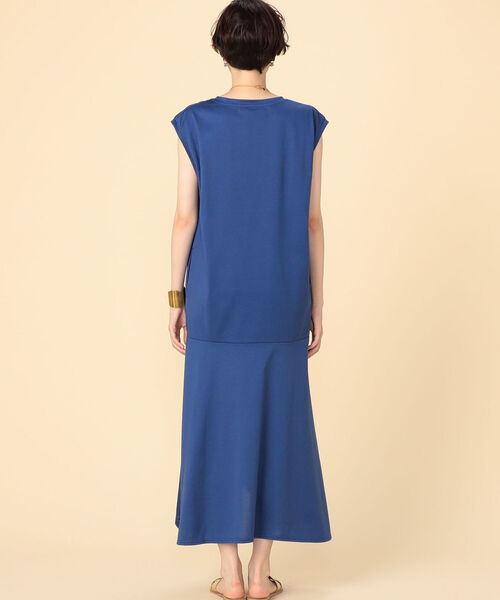 NOLLEY’S（ノーリーズ）の「【SALT+JAPAN/ソルトプラスジャパン】防汚加工アシンメトリーワンピース（ワンピース・レディース・ブルー/ブラック・MEDIUM）」の13枚目の写真