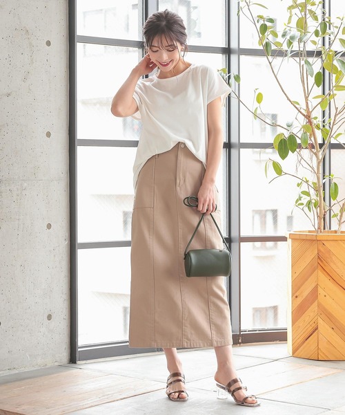 KOBE LETTUCE（コウベレタス）の「汗ジミ防止ノースリーブカットソー＆フレンチスリーブTシャツ（Tシャツ/カットソー・レディース・ブラック/ベージュ系その他/ホワイト系その他/ミント/オフホワイト/ブラック系その他/ブラウン系その他/ブラウン/ベージュ/グリーン系その他・1/2）」の19枚目の写真