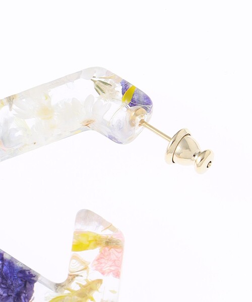 ANEVER（アンエバー）の「TRIANGLE HOOP ピアス（ピアス（両耳用）・レディース・ホワイト系・F）」の6枚目の写真