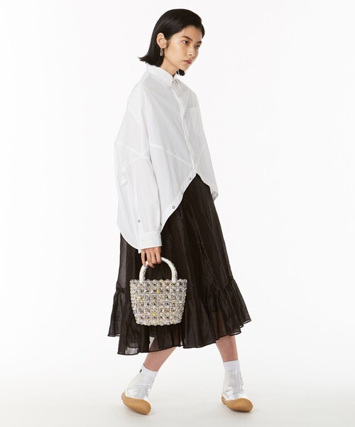 ANEVER（アンエバー）の「TRIANGLE HOOP ピアス（ピアス（両耳用）・レディース・ホワイト系・F）」の5枚目の写真