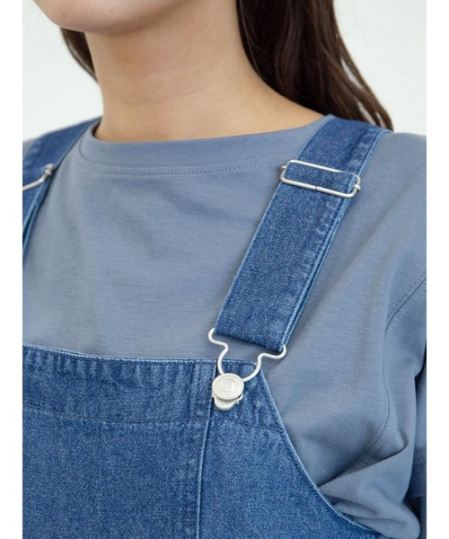 Sugar spoon（シュガースプーン）の「・SUGAR SPOON デニムレースアップサロペット＊（サロペット/オーバーオール・レディース・ブラック/インディゴブルー/ライトインディゴブルー・FREE）」の12枚目の写真